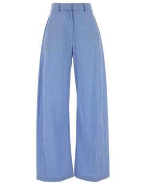 GIUSEPPE DI MORABITO Relaxed Flat Front Pants - Blue