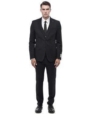 Corneliani Notched Lapel Suit - Black