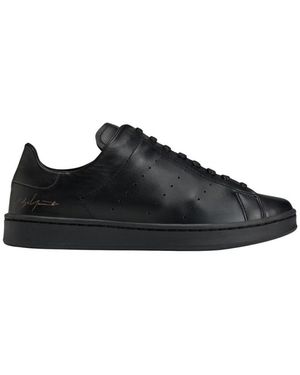 Y-3 Leather Trainers - Black