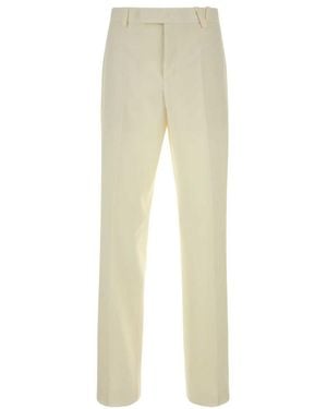 Versace Flat Front Pants - Natural