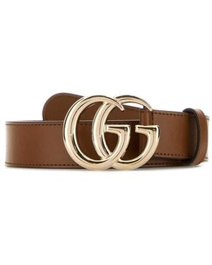 Gucci Logo Buckle Belt - Brown