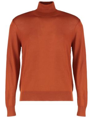 Saint Laurent Turtle Neck Sweater - Orange