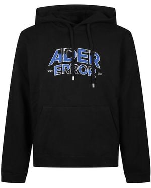 Adererror Distressed Logo Hoodie - Black
