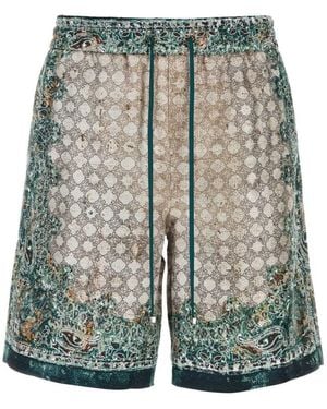 Amiri Paisley Bermuda Shorts - Grey