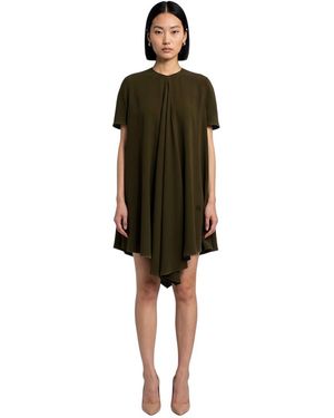 Loewe Crew Neck Mini Dress - Green