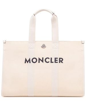 Moncler Logo Large Tote - Natural