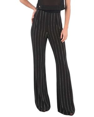 Philipp Plein Flared Pleated Pants - Black