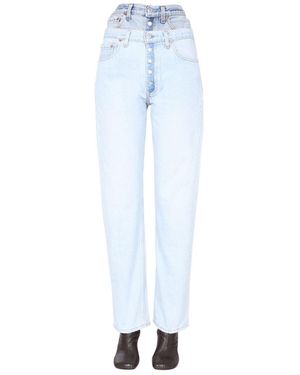 1/OFF Denim Straight High Rise Jeans - Blue