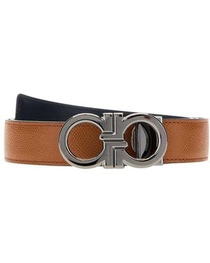 Ferragamo Solid Reversible Belt - Brown
