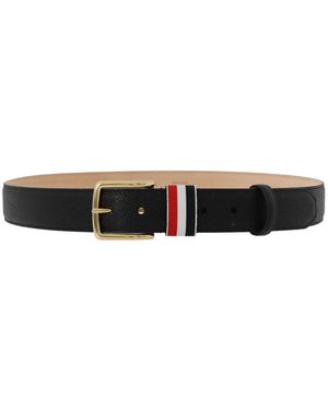 Thom Browne Rwb Leather Belt - White