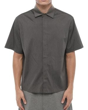 Neil Barrett Dark Loose Solid Shirt - Grey