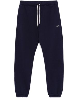 Autry Logo-Embroidered Track Pants - Blue