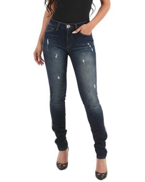 Philipp Plein Skinny High Rise Jeans - Blue