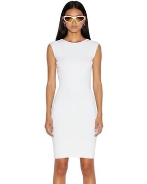 DSquared² Round Neck Knee Length Dress - White