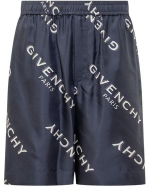 Givenchy Logo Shorts - Blue