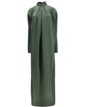 Petar Petrov Mandarin Collar Maxi Dress - Green