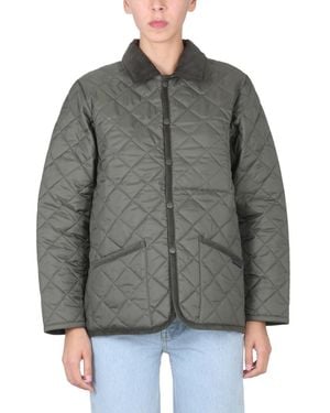Lavenham Quilted Shirt Collar Jacket - Gray