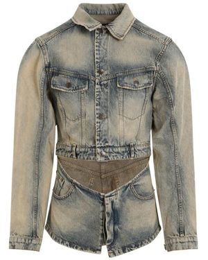 Egonlab Pointed Collar Jacket - Gray