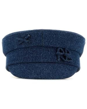 Ruslan Baginskiy Denim Baker Boy Hat - Blue