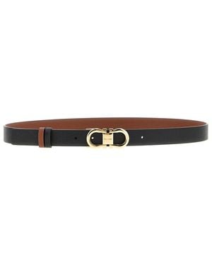 Ferragamo Gancini Reversible Belt - White