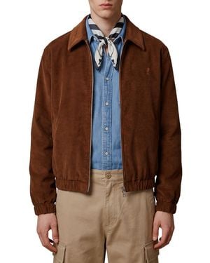 Ami Paris Corduroy Logo Jacket - Brown
