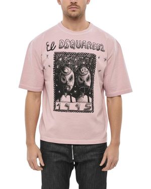 DSquared² Crew Neck T-Shirt - Pink