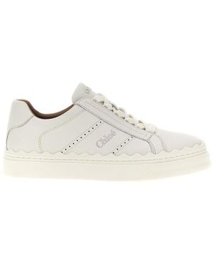 Chloé Lauren Leather Sneaker - White