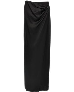 Tom Ford Maxi Wrap Skirt With Belt Detail - Black