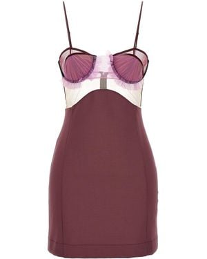 Nensi Dojaka Explosive Flower Bra Dresses - Purple