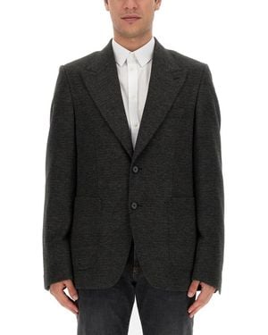 Dolce & Gabbana Peaked Lapel Blazer - Black
