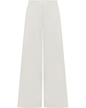 Palm Angels Relaxed Pleated Pants - White