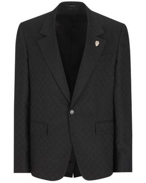 Gucci Notched Lapel Blazer - Black