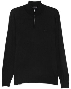 BOSS Half-Zip Sweater - Black