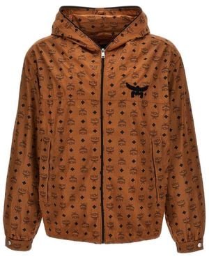 MCM Logo Hood Jacket - Brown