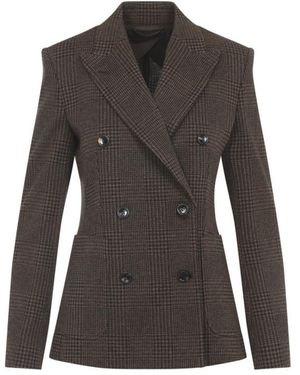 Max Mara Houndstooth Blazer - Black
