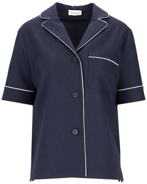 P.A.R.O.S.H. Regular Solid Shirt - Blue