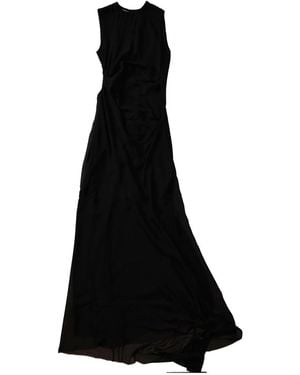 Ann Demeulemeester Leah Long Asymmetric Dress - Black