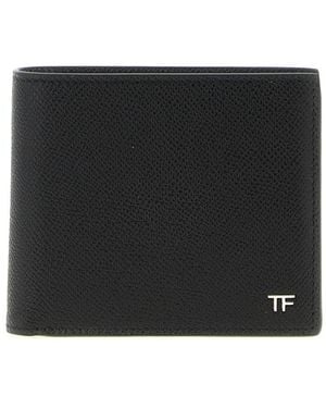 Tom Ford Logo Textured Wallet - Black