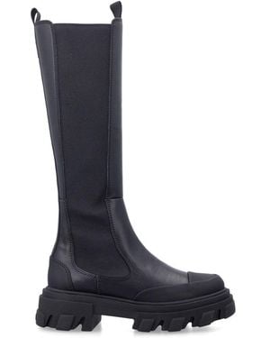 Ganni Solid Chelsea Boots - Blue