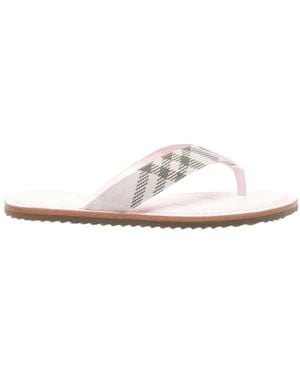 Burberry Checks Sandals - White