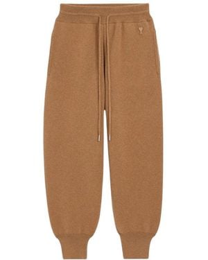 Ami Paris Drawstring Track Trousers - Brown