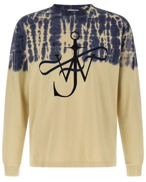 JW Anderson 'Ribbon Anchor' Tie-Dye T-Shirt - Blue