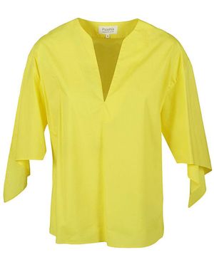 Psophia V-Neck Top - Yellow