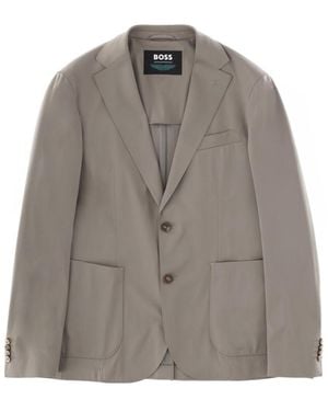 BOSS Notched Lapel Blazer - Brown