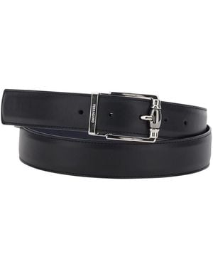 Ferragamo Solid Reversible Belt - Gray