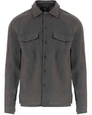 Vince Relaxed Solid Shirt - Gray