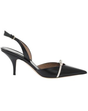 Ferragamo Leather Slingback Pumps - Black