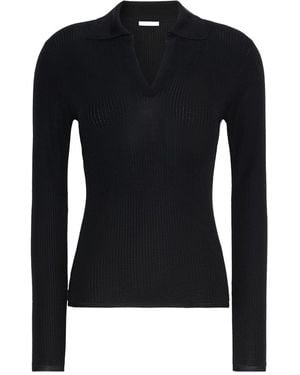 Max Mara Knitted Shirt Collar Sweater - Black