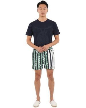 Neil Barrett Regular Stripes Shorts - Blue