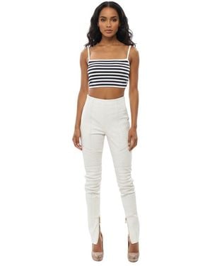 Balmain Skinny Flat Front Trousers - White